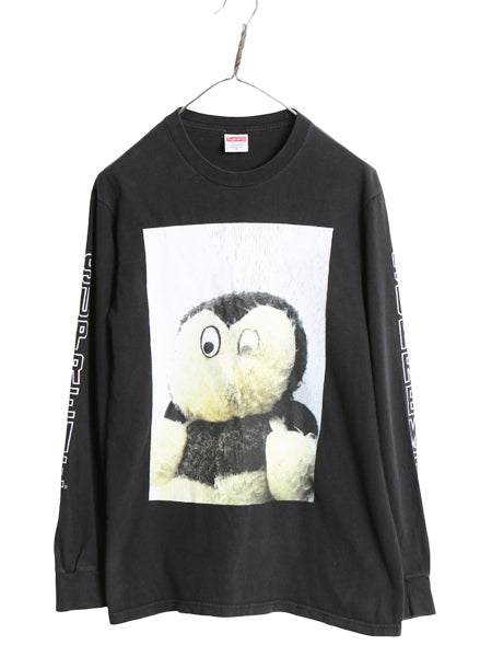 18AW USA製 シュプリーム フォト プリント 長袖 Tシャツ メンズ S / 古着 ロンT アート イラスト グラフィック ヘビーウェイト コットン 黒
