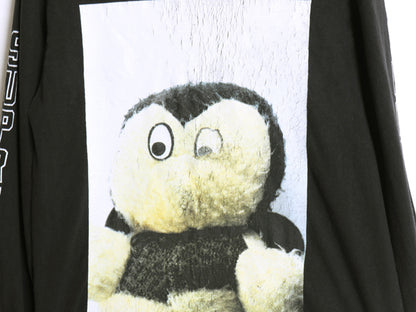 18AW USA製 シュプリーム フォト プリント 長袖 Tシャツ メンズ S / 古着 ロンT アート イラスト グラフィック ヘビーウェイト コットン 黒