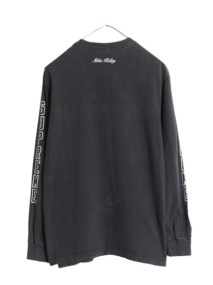 18AW USA製 シュプリーム フォト プリント 長袖 Tシャツ メンズ S / 古着 ロンT アート イラスト グラフィック ヘビーウェイト コットン 黒