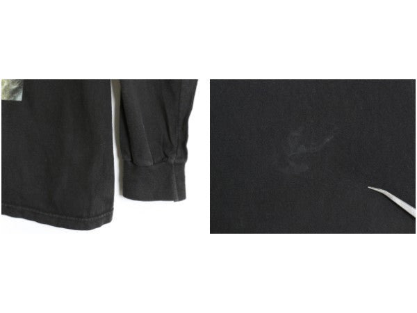 18AW USA製 シュプリーム フォト プリント 長袖 Tシャツ メンズ S / 古着 ロンT アート イラスト グラフィック ヘビーウェイト コットン 黒