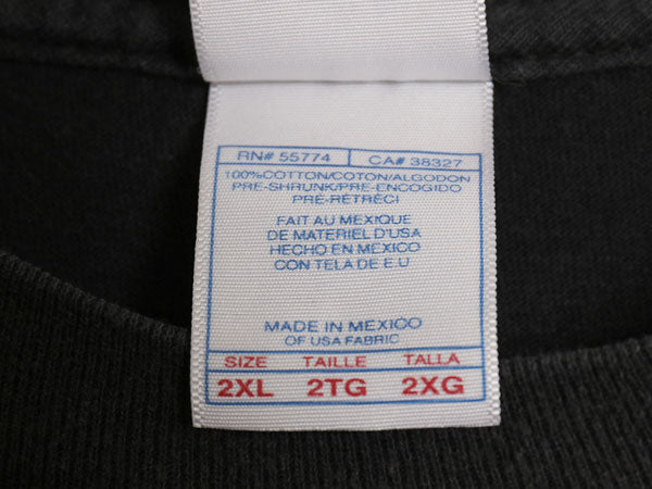 00s ジョーク メッセージ プリント 半袖 Tシャツ メンズ XXL / 古着 オールド ヘビーウェイト コットン クルーネック 黒 大きいサイズ
