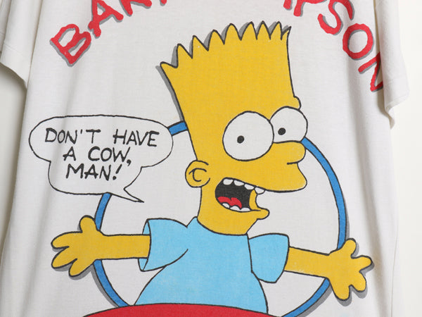  90s USA製 初期 シンプソンズ プリント Tシャツ メンズ レディース XXL 程 オールド オフィシャル キャラクター イラスト 大きいサイズ 白