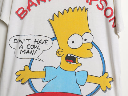  90s USA製 初期 シンプソンズ プリント Tシャツ メンズ レディース XXL 程 オールド オフィシャル キャラクター イラスト 大きいサイズ 白