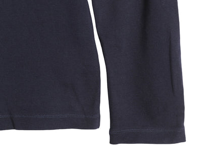 90s ローレン ラルフローレン 長袖 Tシャツ レディース XL オールド コットン ストレッチ リブ編み カットソー トップス 大きいサイズ 濃紺