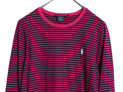 ラルフローレン ボーダー 長袖 Tシャツ レディース XL 古着 ポロ スポーツ ロンT ワンポイント カットソー シンプル きれいめ 大きいサイズ