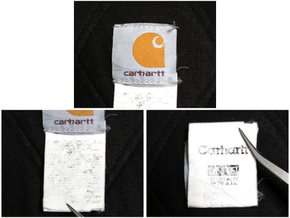 US企画 USA製 カーハート アクティブ ジャケット メンズ 2XL ワーク ダック フード パーカー 中綿 キルティング ライナー 大きいサイズ 茶