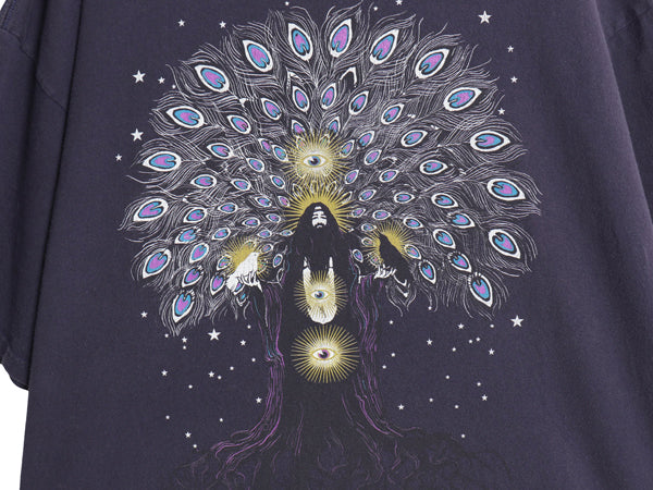 00s ★ ブラッククロウズ イラスト プリント Tシャツ メンズ XXL 古着 オールド オフィシャル 当時物 バンド ロック 音楽 大きいサイズ 紺