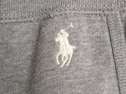 ポロ ラルフローレン ポケット付き スウェット パンツ メンズ L ワンポイント ポニー 刺繍 トレーナー イージーパンツ 裏起毛 ボトムス 灰