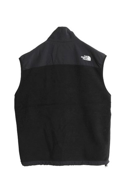 ノースフェイス デナリ ベスト メンズ S 古着 アウトドア 前開き 重ね着 フルジップ フリース ナイロン ワンポイント ハイネック ブラック