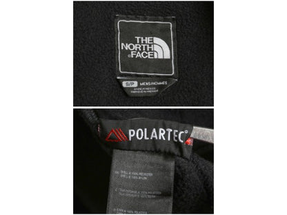 ノースフェイス デナリ ベスト メンズ S 古着 アウトドア 前開き 重ね着 フルジップ フリース ナイロン ワンポイント ハイネック ブラック