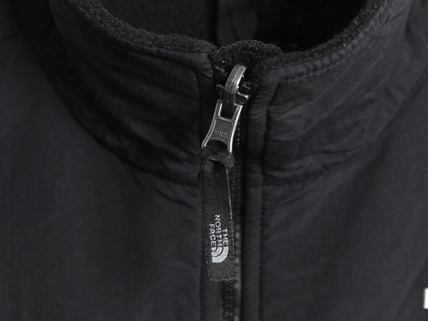 ノースフェイス デナリ ベスト メンズ S 古着 アウトドア 前開き 重ね着 フルジップ フリース ナイロン ワンポイント ハイネック ブラック