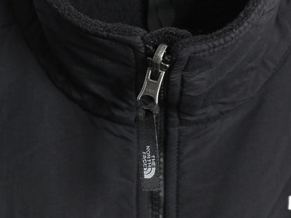 ノースフェイス デナリ ベスト メンズ S 古着 アウトドア 前開き 重ね着 フルジップ フリース ナイロン ワンポイント ハイネック ブラック