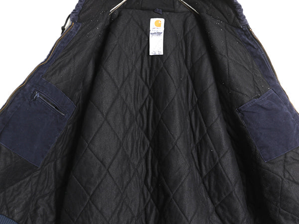 US企画 カーハート アクティブ ジャケット メンズ 2XL ワーク ダック フード パーカー 中綿 キルティング ライナー ブルゾン 大きいサイズ 