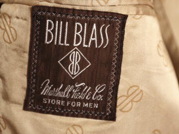 ほぼ デッドストック 80s USA製 BILL BLASS ベロア テーラード ジャケット メンズ M 程/ ヴィンテージ ブレザー カジュアル トラッド 黒