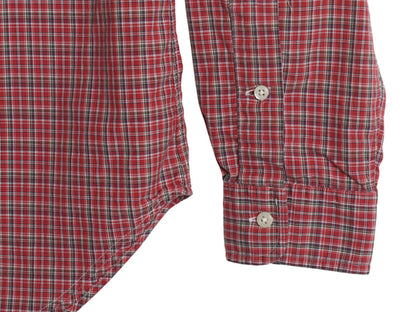 90s ラルフローレン チェック 長袖 ボタンダウン シャツ メンズ М / オールド ポロ 長袖シャツ コットン ワンポイント マルチカラー 薄手