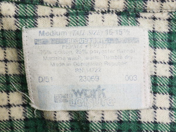 70s シアーズ ワークレジャー チェック プリント 長袖 フランネル シャツ メンズ M / 古着 ヴィンテージ ネルシャツ プリネル マルチカラー