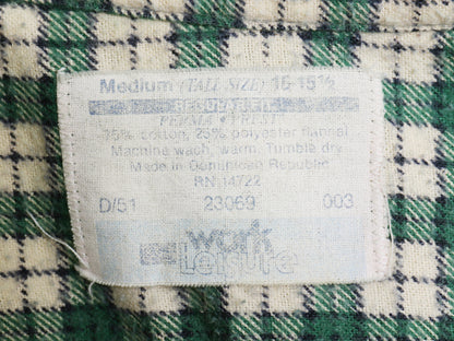 70s シアーズ ワークレジャー チェック プリント 長袖 フランネル シャツ メンズ M / 古着 ヴィンテージ ネルシャツ プリネル マルチカラー