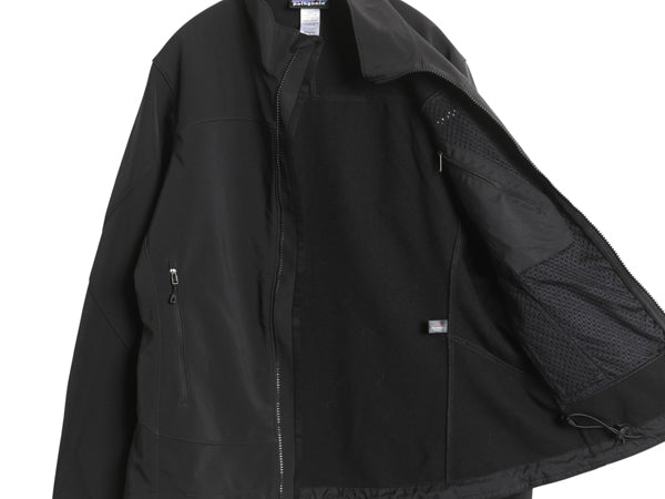 パタゴニア アズ ジャケット レディース M / 古着 12年製 アウトドア 裏 フリース ソフトシェル ストレッチ ブルゾン フルジップ ブラック 