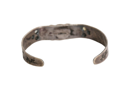 ~ 40s ★ ナバホ ターコイズ シルバー バングル / ガラガラヘビ ライトニングアロー インディアン STERLING フレッドハービー ブレスレット