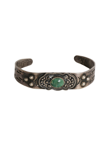 ~ 40s ★ ナバホ ターコイズ シルバー バングル / ガラガラヘビ ライトニングアロー インディアン STERLING フレッドハービー ブレスレット