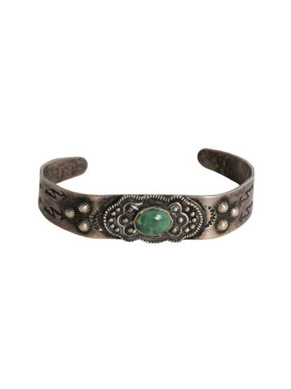 ~ 40s ★ ナバホ ターコイズ シルバー バングル / ガラガラヘビ ライトニングアロー インディアン STERLING フレッドハービー ブレスレット