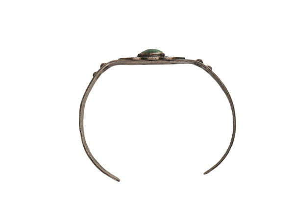 ~ 40s ★ ナバホ ターコイズ シルバー バングル / ガラガラヘビ ライトニングアロー インディアン STERLING フレッドハービー ブレスレット