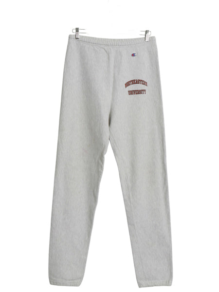 90s USA製 チャンピオン リバースウィーブ 2段 カレッジ プリント スウェット パンツ メンズ レディース M オールド トレーナー 裏起毛 灰