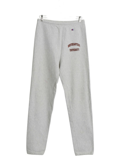 90s USA製 チャンピオン リバースウィーブ 2段 カレッジ プリント スウェット パンツ メンズ レディース M オールド トレーナー 裏起毛 灰