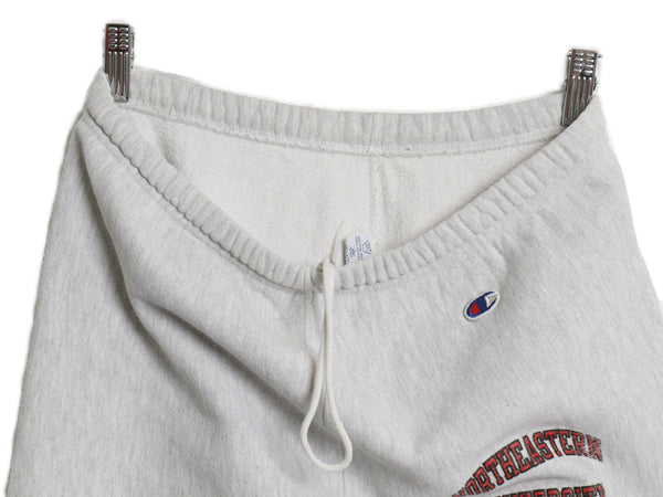 90s USA製 チャンピオン リバースウィーブ 2段 カレッジ プリント スウェット パンツ メンズ レディース M オールド トレーナー 裏起毛 灰
