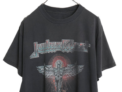 00s ジューダスプリースト 両面 ツアー プリント Tシャツ メンズ M 程/ オールド 当時物 グラフィック イラスト バンド ロック メタル 黒