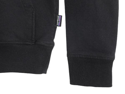 パタゴニア プリント スウェット フード パーカー メンズ XS 20年製 トレーナー ストレッチ プルオーバー ヘビーウェイト ブラック 裏起毛