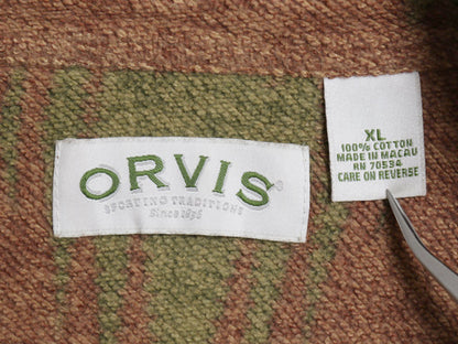 00s オービス ネイティブ 総柄 長袖 シャツ メンズ XL オールド アウトドア パイル ストレッチ ネルシャツ マルチカラー 大きいサイズ 厚手
