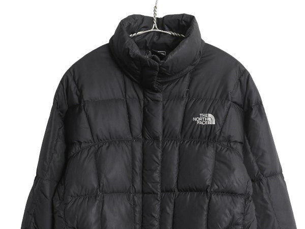US企画 ノースフェイス ロング ダウン コート レディース XS / アウトドア 600フィル ジャケット キルティング ハイネック フルジップ 黒