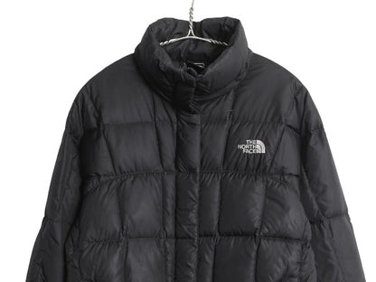 US企画 ノースフェイス ロング ダウン コート レディース XS / アウトドア 600フィル ジャケット キルティング ハイネック フルジップ 黒