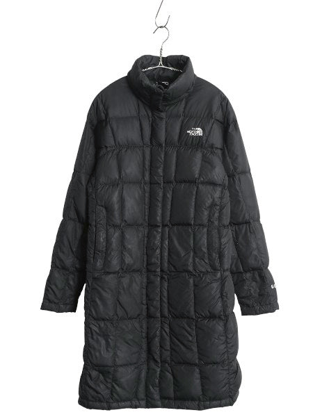 US企画 ノースフェイス ロング ダウン コート レディース XS / アウトドア 600フィル ジャケット キルティング ハイネック フルジップ 黒