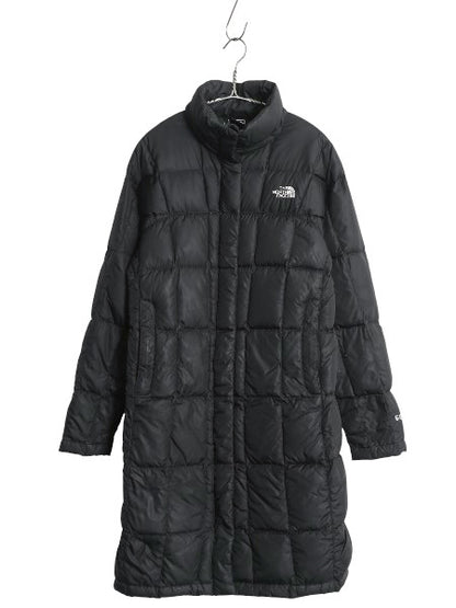 US企画 ノースフェイス ロング ダウン コート レディース XS / アウトドア 600フィル ジャケット キルティング ハイネック フルジップ 黒