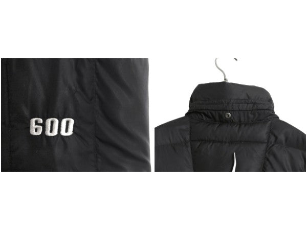 US企画 ノースフェイス ロング ダウン コート レディース XS / アウトドア 600フィル ジャケット キルティング ハイネック フルジップ 黒