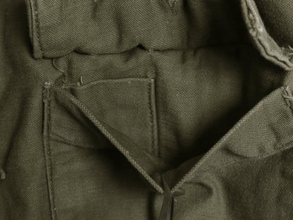 70s 米軍実物 US ARMY コットン サテン ユーティリティ シャツ M / ヴィンテージ 70年製 OG107 シャツ袖 軍物 2nd 3rd ミリタリー カーキ