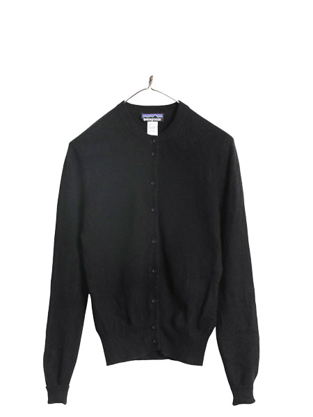 パタゴニア ニット カーディガン レディース S / 古着 11年製 アウトドア 高級 100% カシミヤ セーター 前開き 羽織り 黒 シンプル 無地 