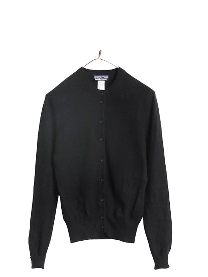 パタゴニア ニット カーディガン レディース S / 古着 11年製 アウトドア 高級 100% カシミヤ セーター 前開き 羽織り 黒 シンプル 無地 