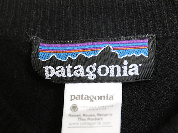 パタゴニア ニット カーディガン レディース S / 古着 11年製 アウトドア 高級 100% カシミヤ セーター 前開き 羽織り 黒 シンプル 無地 