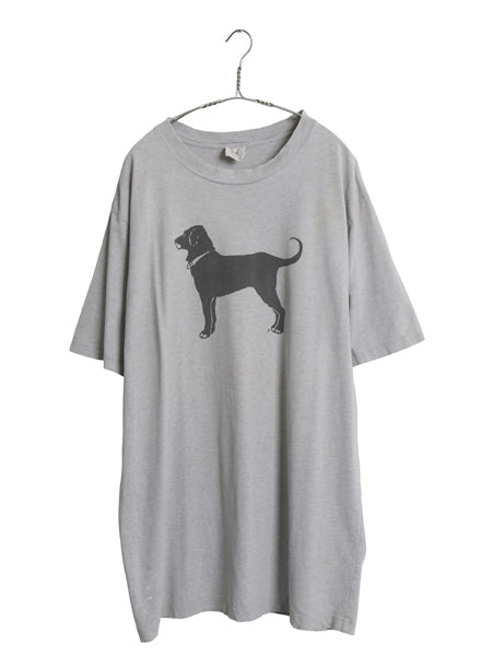 00s The Black Dog ドッグ イラスト プリント Tシャツ メンズ レディース XL オールド アニマル キャラクター グラフィック 大きいサイズ