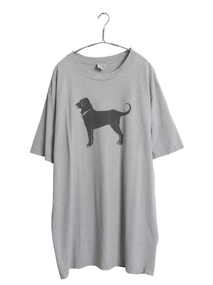 00s The Black Dog ドッグ イラスト プリント Tシャツ メンズ レディース XL オールド アニマル キャラクター グラフィック 大きいサイズ