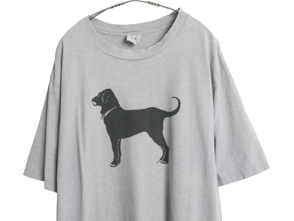 00s The Black Dog ドッグ イラスト プリント Tシャツ メンズ レディース XL オールド アニマル キャラクター グラフィック 大きいサイズ