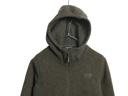 US企画 ノースフェイス セーター フリース パーカー ジャケット レディース S / アウトドア 裏 ボア パイル ハーフ コート ニット ブルゾン