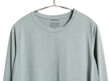 パタゴニア キャプリーン 長袖 Tシャツ レディース M 古着 アウトドア ロンT ストレッチ アンダーシャツ カットソー インナー ワンポイント
