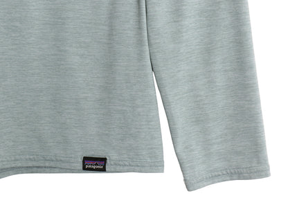 パタゴニア キャプリーン 長袖 Tシャツ レディース M 古着 アウトドア ロンT ストレッチ アンダーシャツ カットソー インナー ワンポイント