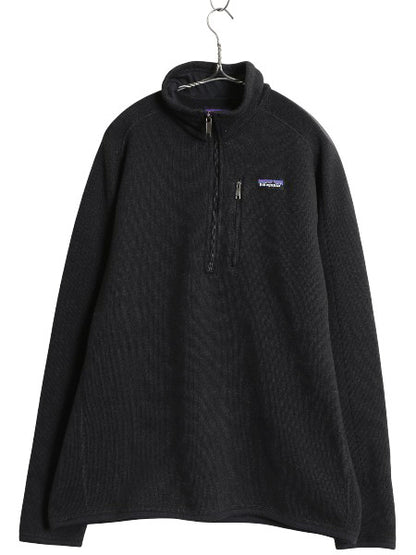 パタゴニア ベターセーター ハーフジップ メンズ L / 古着 15年製 フリース セーター 裏起毛 プルオーバー ジャケット ブラック アウトドア