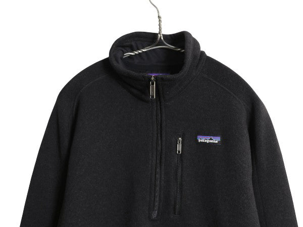 パタゴニア ベターセーター ハーフジップ メンズ L / 古着 15年製 フリース セーター 裏起毛 プルオーバー ジャケット ブラック アウトドア