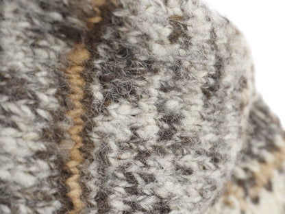 80s エクアドル製 総柄 ウール ニット パーカー メンズ L / 古着 ヴィンテージ プルオーバー ジャケット セーター ネイティブ ハンドメイド